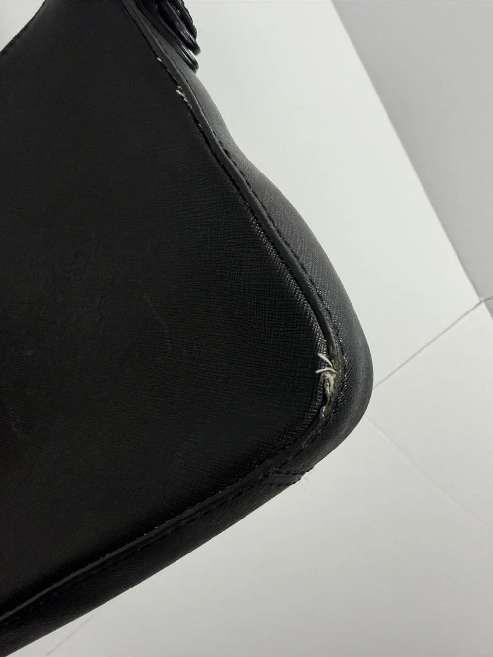 Kate Spade New York Black Saffiano Leather Crossbody Bag (Needs Repair)
